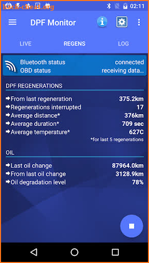 DPF Monitor for Fiat & Alfa Romeo screenshot