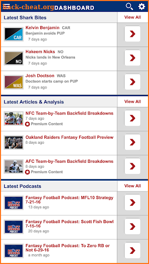 Draft Sharks Fantasy Football News, Rankings,Tools screenshot