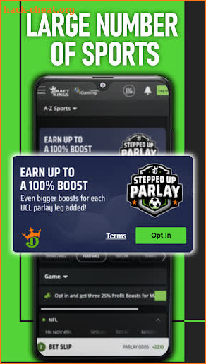 Draftkings Sportsbook screenshot