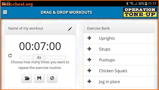 Drag & Drop Workouts screenshot