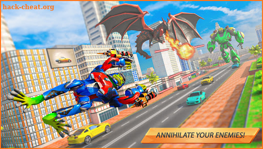 Dragon Robot Bike Game: Frog Gangster Wars screenshot