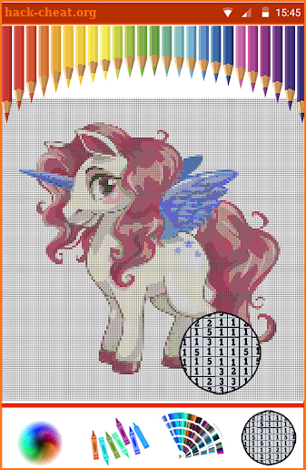 Draw & coloring unicorn -Pixel Art color by number screenshot