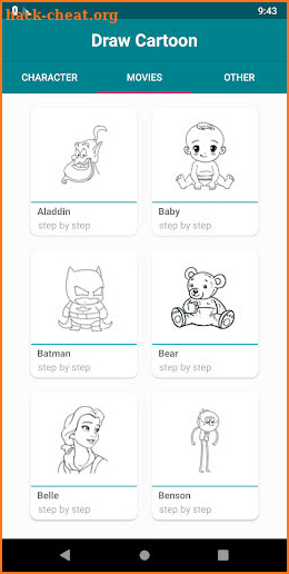 Draw Cartoon Characters screenshot