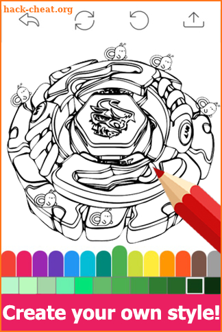 Draw colouring pages for Beyblade by Fans screenshot