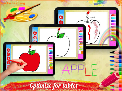 Drawing populer fruits for kids - drawing book screenshot