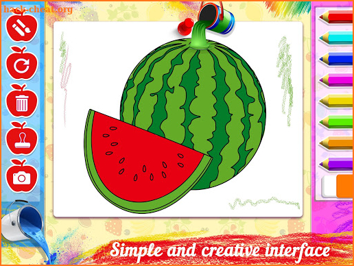 Drawing populer fruits for kids - drawing book screenshot