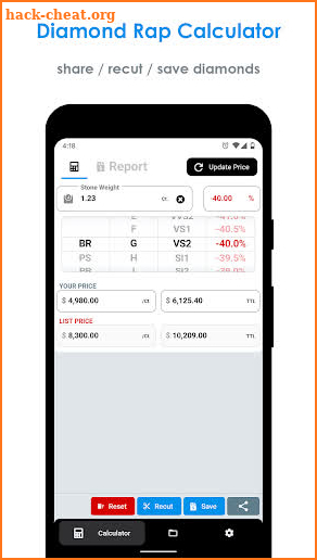 DRC - Diamond Rap Calculator screenshot