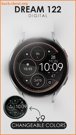 Dream 122 digital watch face screenshot