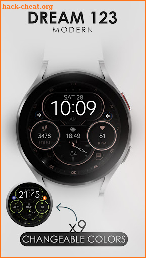 Dream 123 digital watch face screenshot