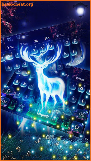 Dream Glowing Deer Gravity Keyboard Theme screenshot