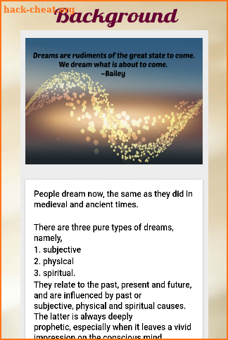 Dream Interpretation Dictionary screenshot