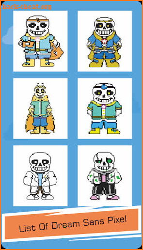 Dream Sans Pixel Art Color By Number screenshot