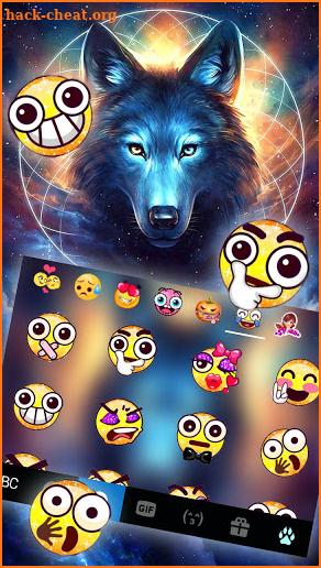 Dreamcatcher Night Wolf Keyboard Theme screenshot