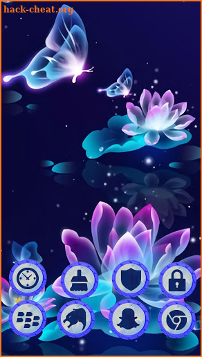 Dreamy Glowing Lotus Flower Theme screenshot