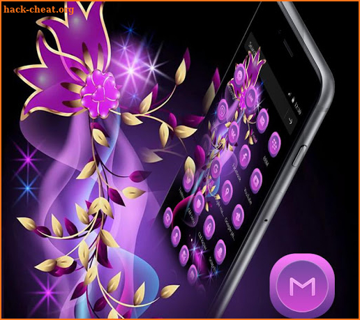 Dreamy Purple Flower Theme screenshot