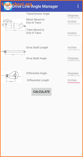 Drive Line Angle Manager screenshot