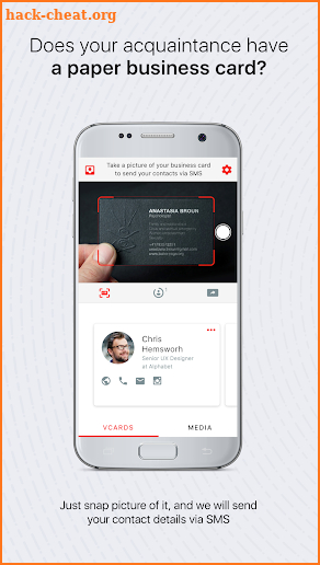 DROPex: business card exchange, holder&scanner app screenshot