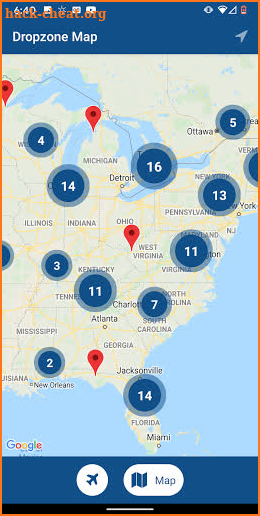 Dropzones - USPA Dropzone Finder screenshot