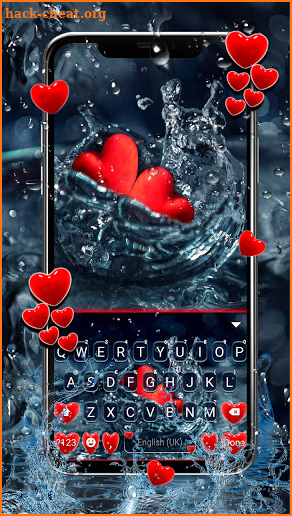 Drowning Hearts Keyboard Background screenshot