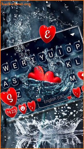 Drowning Hearts Keyboard Background screenshot