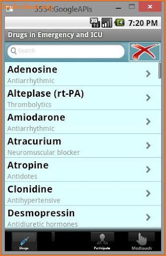 Drugs in Emergency & ICU screenshot