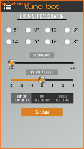 Drum Tuning Calculator screenshot