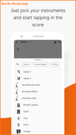 Drumap: drums score editor screenshot