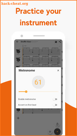 Drumap: drums score editor screenshot