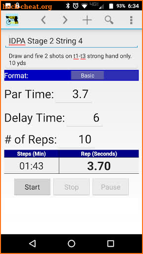 Dry Fire Par Time Tracker screenshot