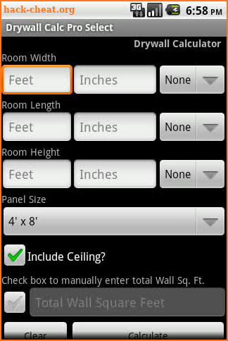 Drywall Calc Pro Select screenshot