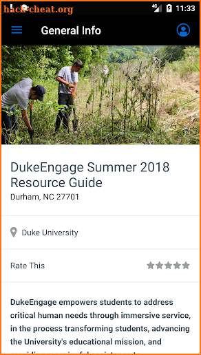 DukeEngage 2018 Resource Guide screenshot