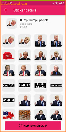 Dump Trump  WAStickerApps and Ringtones screenshot