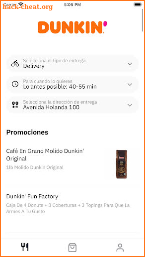 Dunkin' App Chile screenshot