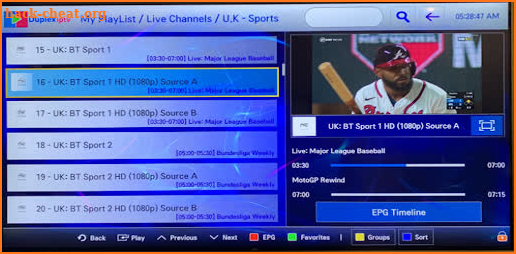 duplex_play iptv "GUIDE" screenshot