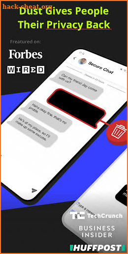 Dust (BETA) - Private Texting & Secret Text App screenshot