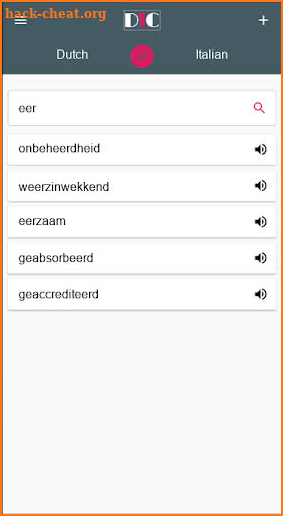 Dutch - Italian Dictionary (Dic1) screenshot
