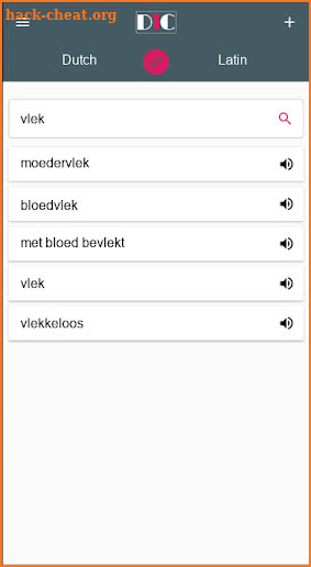 Dutch - Latin Dictionary (Dic1) screenshot