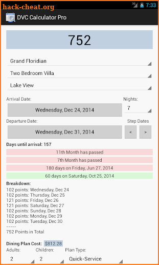 DVC Calculator Pro screenshot