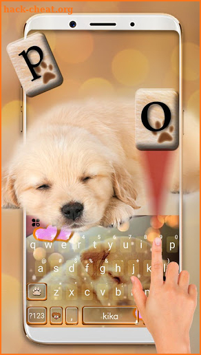 Dynamic Sleeping Puppy Keyboard Theme screenshot