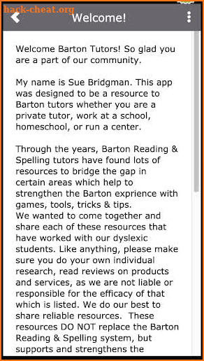 Dyslexia Tutoring Toolkit screenshot