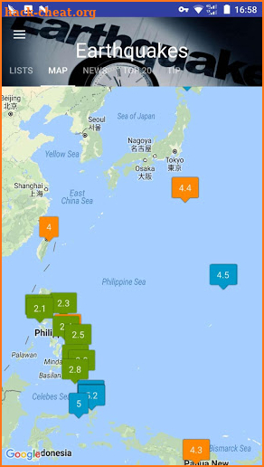 Earthquake Track - Realtime alerts screenshot