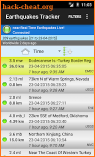 Earthquakes Tracker screenshot