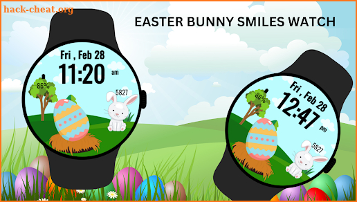 Easter Bunny Smiles Watch screenshot