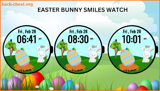 Easter Bunny Smiles Watch screenshot