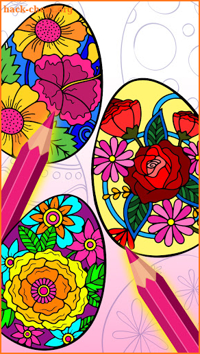 Easter Eggs Color by Number Painting Book screenshot