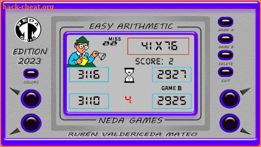 Easy arithmetic screenshot