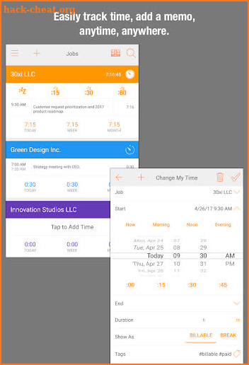 Easy Hours Lite Timesheet Timecard screenshot