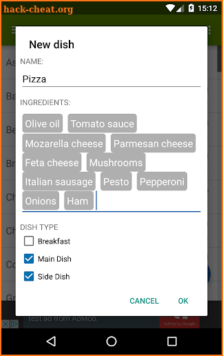 Easy Menu Planner screenshot