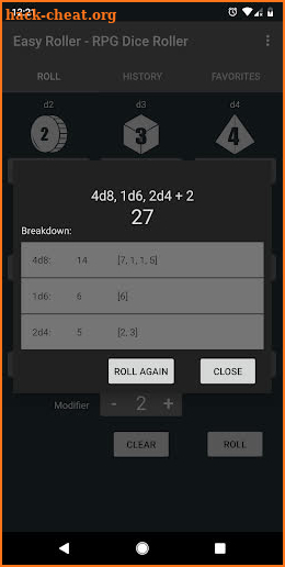 Easy Roller - RPG Dice Roller screenshot