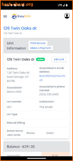 EasyHOA screenshot
